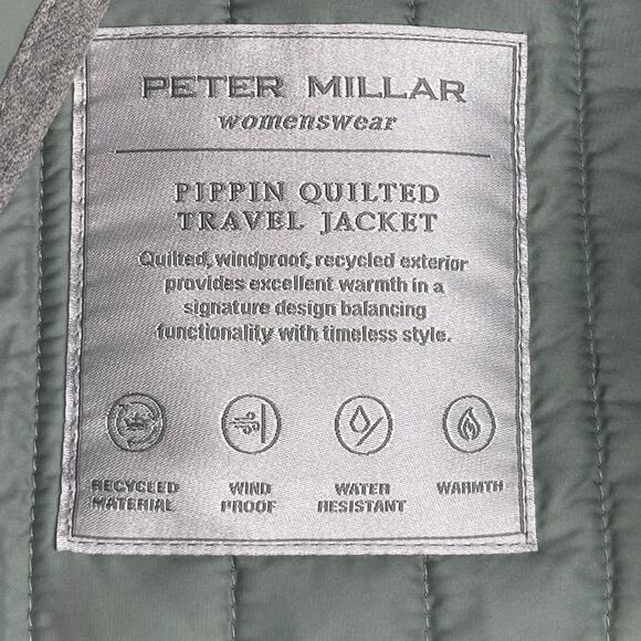 Peter Millar Pippin Quilted Travel Jacket Size Small Sage Fog Green New Golf - Picture 6 of 10